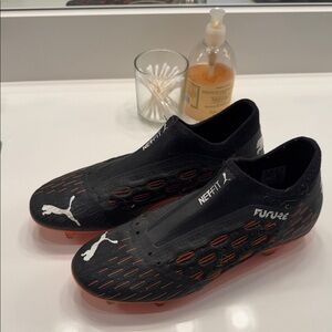 Puma Black and Red Soccer Cleats